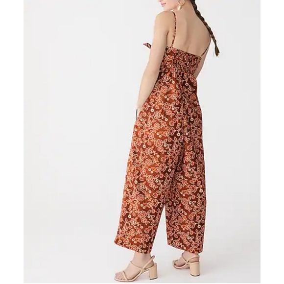 4. J.Crew Tie-front jumpsuit in vintage vines - Picture 3 of 7